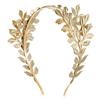 Healeved Leaf Bridal Headband Gold Vintage Baroque Headdress Olive Leaf Hair Accessories for Weddings Anniversaries Parties view 1