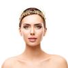 Healeved Leaf Bridal Headband Gold Vintage Baroque Headdress Olive Leaf Hair Accessories for Weddings Anniversaries Parties view 2