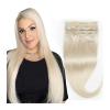 Hair Extensions Full Head Blonde Clip in Hair Extensions White Blonde Hair Extensions Clip in Human Hair Real Hair Extensions for Short Hair 12"-24" Hair Extensions Clip in ( Size : 24inch 7Pcs 140 gr view 1