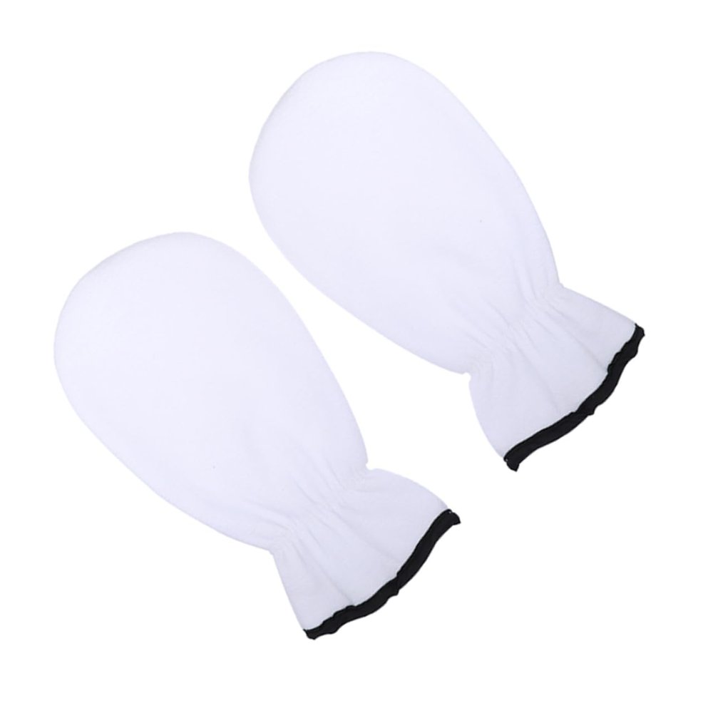 FOMIYES 1 Pair Maintenance Essential Oil Gloves Parrafin Wax Hand Care Mitten Heating Gloves Heat Preservation Gloves Paraffin Mitts Wax Gloves Paraffin Wax Flannel Bath Bag Round White
