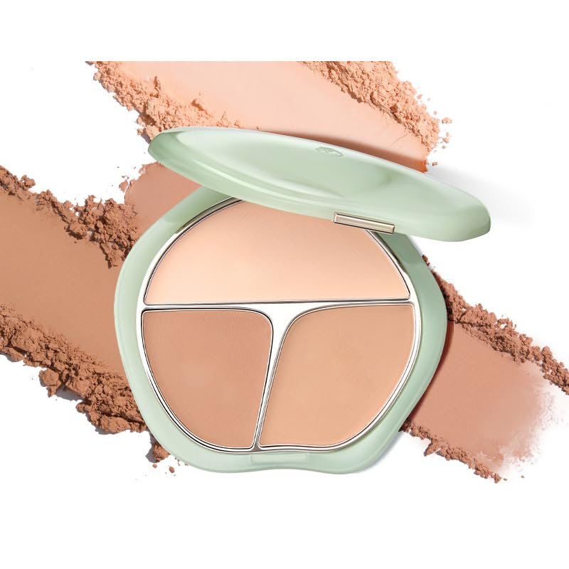 1 PC 3 Color Jade Pressed Powder Blush Matte Silky Facial Blusher Palette Cheek Color Palette with A Mirror & Beautiful Package, Giving Perfect Radiant 3D Look,13g (1, C04, Regular)