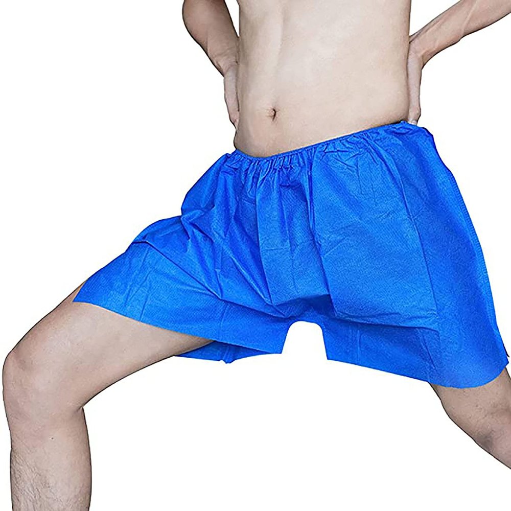 50-100 Pack Disposable spa Underwear nonwoven exam shortsnonwoven exam Shorts Suitable for Camping Travel-Hospital Stay-Emergency-Hospital Stay in, Individually Wrapped//90(Blue,50 PCS)