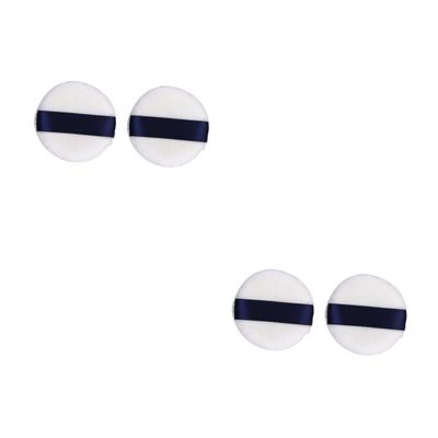 FRCOLOR 4pcs Round Powder Puff Soft Velour Makeup Sponge for Loose Powder Liquid Foundation for Home Travel Use Gentle Skin for Application
