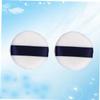 FRCOLOR 4pcs Round Powder Puff Soft Velour Makeup Sponge for Loose Powder Liquid Foundation for Home Travel Use Gentle Skin for Application view 3