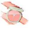 BeautyMAll 1 PC 3 Color Jade Pressed Powder Blush Matte Silky Facial Blusher Palette Cheek Color Palette with A Mirror & Beautiful Package, Giving Perfect Radiant 3D Look,13g (1, A02, Regular) view 2