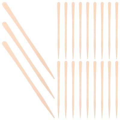 Baluue 100pcs Smooth Wooden Applicators for Hair Removal Single Use Body Sticks Safe Efficient Waxing Sticks for Eyebrows Hair