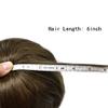 Mens Toupee Human Hair French Lace Center Poly Skin Around Hair System for Men Hair Replacement System Breathable Hairpiece Durable Toupee 8"X10"#4 Medium Brown-120% Density view 4