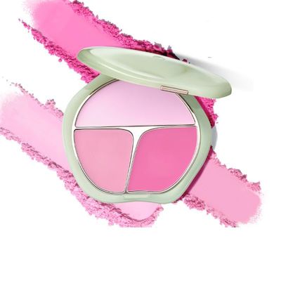 1 PC 3 Color Jade Pressed Powder Blush Matte Silky Facial Blusher Palette Cheek Color Palette with A Mirror & Beautiful Package, Giving Perfect Radiant 3D Look,13g (1, A01, Regular)