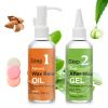 After Waxing Skin Care Kit, Almond Oil For Remove Wax Residue, Post Wax Cooling Aloe Vera Gel For Calm and Soothing Skin, 2 Bottles Hair Removal Waxing Kit for Women 3.9oz/100ml view 1