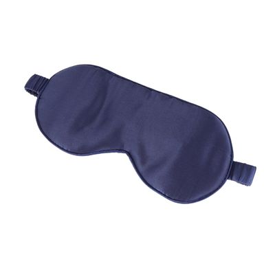 FOMIYES Natural Silk Sleeping Eye Mask Adjustable Blindfold for Men and Women Comfortable Navy Eye Patch for Travel Napping and Deep Sleep