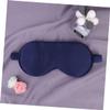 FOMIYES Natural Silk Sleeping Eye Mask Adjustable Blindfold for Men and Women Comfortable Navy Eye Patch for Travel Napping and Deep Sleep view 2