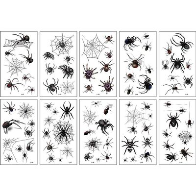 10 Sheets Lifelike Scar Temporary Tattoos Stickers, Body Art Templates, DIY Tattooing Template Temporary Stickers Body Art Stickers(Spider)