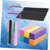 minkissy 2sets Rough Grit Fingernail Sanding Block Mini Nail Brush Polishing Buffers Sanding Stripe Manicure Tool Nail Shine Buffer view 3