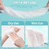 Disposable Face Towel 400 Count, Soft Cotton Facial Dry Wipes, Multi-Purpose for Skin Care, Makeup Remover, Face Wipes and Facial Cleansing view 3