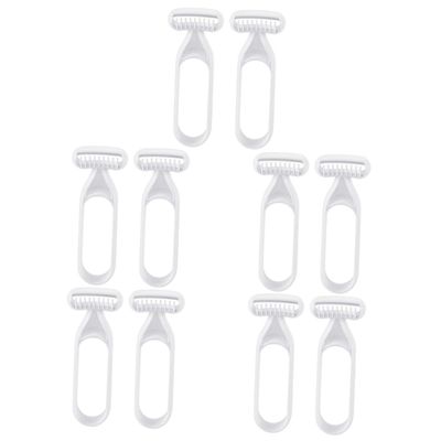 NOLITOY 10pcs Body Hair Trimmers for Women Manual Armpit Leg Hair Remover Safe Design for Portable Lightweight Shaving Tool Light Gray