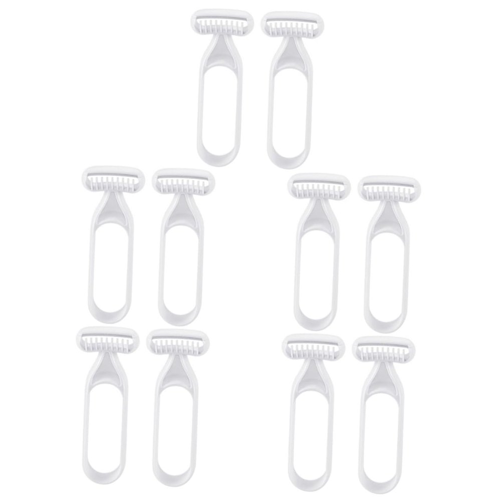 NOLITOY 10pcs Body Hair Trimmers for Women Manual Armpit Leg Hair Remover Safe Design for Portable Lightweight Shaving Tool Light Gray