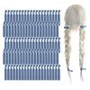MEEDEE 100 Pack Smoke Blue Hair Ties For Women Blue No Crease Knotted Hair Ties Soft No Damage Elastic Hair Ribbon Ouchless Yoga Elastic Bracelets view 1