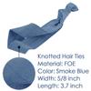 MEEDEE 100 Pack Smoke Blue Hair Ties For Women Blue No Crease Knotted Hair Ties Soft No Damage Elastic Hair Ribbon Ouchless Yoga Elastic Bracelets view 2