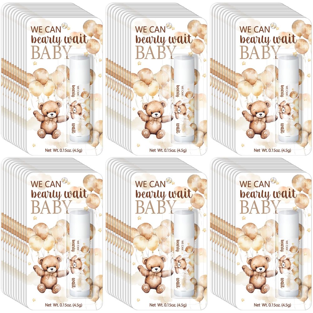 30 Pack We Can Bearly Wait Baby Shower Games Prizes Party Gifts Bulk Lip Balms Favors for Winners Adults Guests Gender Reveal Favors Decorations Baby Shower Souvenirs Gift Bags Stuffers