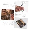 NOLITOY 3sets Beard Care Tool Kit Grooming Beard Scissors Comb and Brush for Daily Maintenance and Storage for Men Grooming Needs view 2