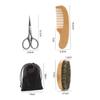 NOLITOY 3sets Beard Care Tool Kit Grooming Beard Scissors Comb and Brush for Daily Maintenance and Storage for Men Grooming Needs view 4
