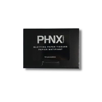 PHNX Cosmetics Blotting Paper Tissues Charcoal. 100 Tissues. Absorbs Excess Oil/Shine. Easy Travel Packaging.