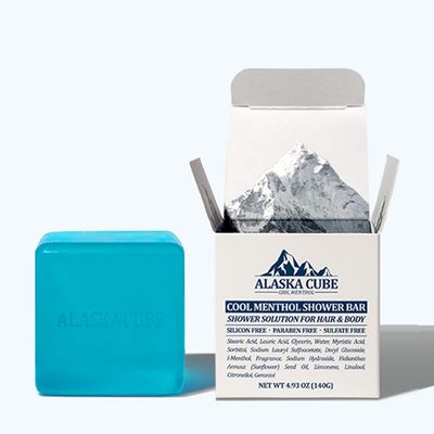 Alaskacube Cool Menthol Shower Bath Body Soap Bar Cleanser Cooling Effect Rich Foam Body Wash Shampoo Deodorant for Face and Body 3% Menthol 4.93oz Perfect For Men Women Smell Best Refreshing