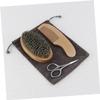 NOLITOY 2sets Quality Cloth Beard Shaver Scissors Comb Brush Storage Bag Beard Care Tool for Men view 3