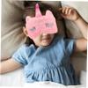 FOMIYES Pink Unicorn Eye Mask Soft Plush Fluffy Night Blindfold for Comfortable Sleep Travel Naps Lightweight No Eye Pressure Strap for All Head view 4