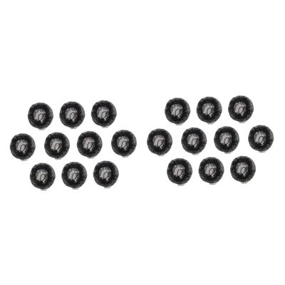 NOLITOY 20pcs Elastic Hair Nets for Ballet Dance Performance Bun Covers Lace Edging for Dancers and Hair Styling