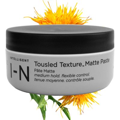 Intelligent Nutrients Tousled Texture Matte Paste Natural, Medium Hold Hair Styling Paste for All Hair Types, Matte Finish, with Certified Organic Castor & Safflower Oils, Clean Beauty, 2 oz