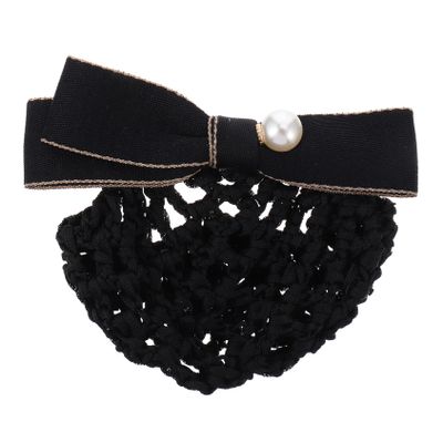Women Mesh Hair Snood Bow Clip for Thick Hair Office Wear