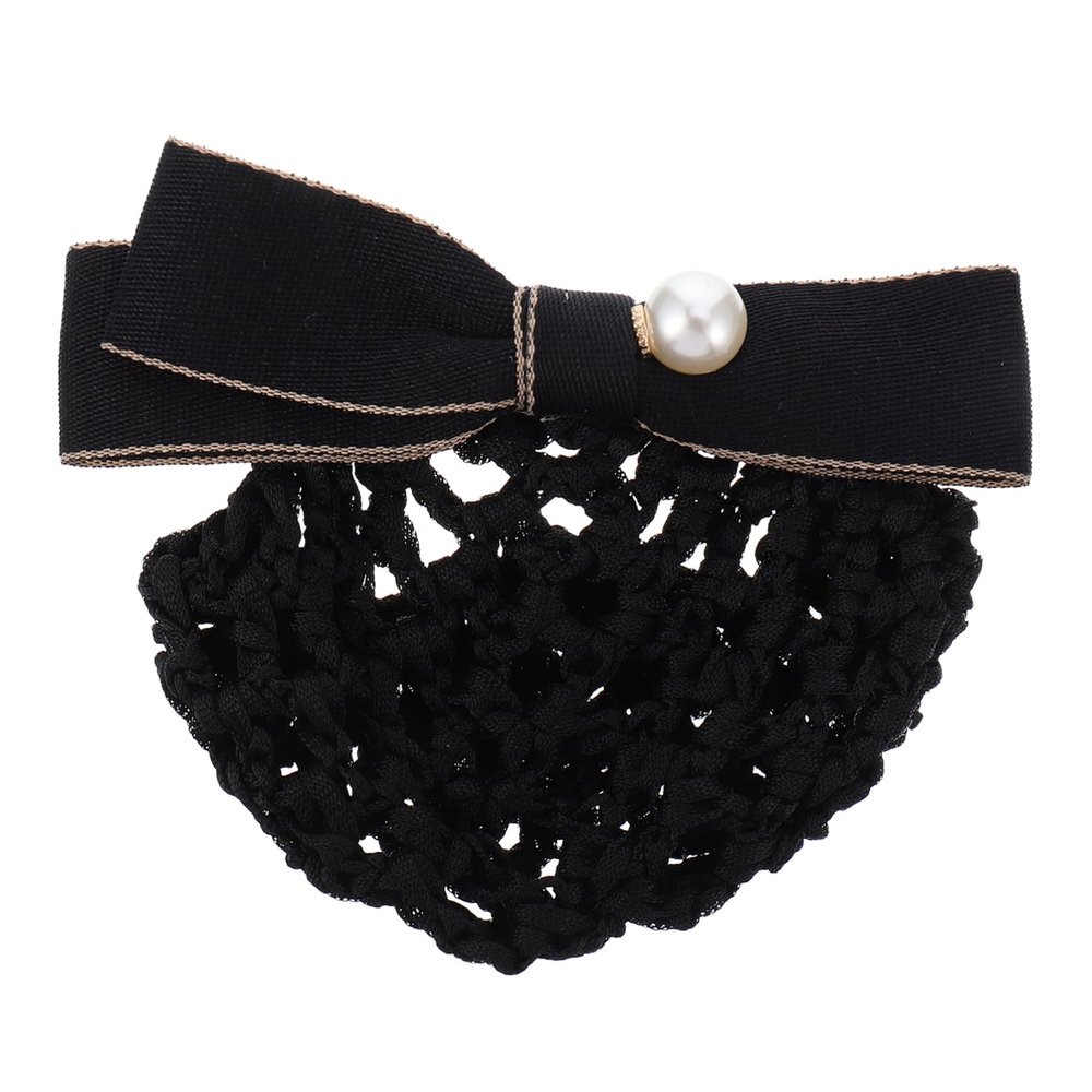 Women Mesh Hair Snood Bow Clip for Thick Hair Office Wear
