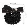 Women Mesh Hair Snood Bow Clip for Thick Hair Office Wear view 3
