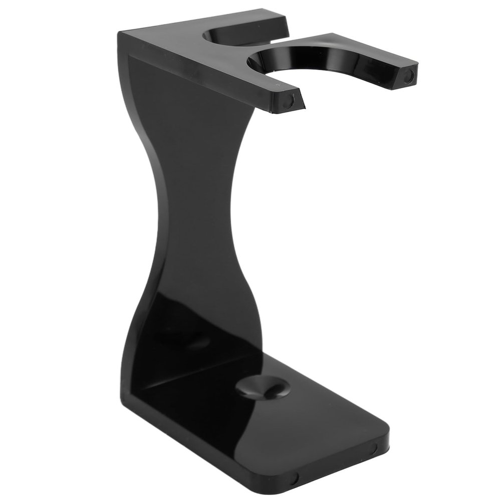 Acrylic Shaving Brush Stand Black Shaving Brush and Razors Holder Beard Grooming Brush Holder Stand for Razor and Shaving Brush Shave Accessory