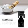Acrylic Shaving Brush Stand Black Shaving Brush and Razors Holder Beard Grooming Brush Holder Stand for Razor and Shaving Brush Shave Accessory view 2