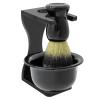 Acrylic Shaving Brush Stand Black Shaving Brush and Razors Holder Beard Grooming Brush Holder Stand for Razor and Shaving Brush Shave Accessory view 4