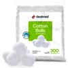Dealmed 300 ct. Cotton Balls for Face, Makeup, Medical Uses, & DIY Crafts | Non-Sterile Bulk Pack | Resealable Zip-Locked Bag | 100% Pure Cotton, Soft, Absorbent, Gentle (Case of 24) view 2