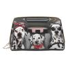 Xsovgoi Dog Family Driving Car Leather Makeup Bag Organizer Travel Cosmetic Bag 6.7"X3"X4.3" view 1