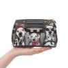 Xsovgoi Dog Family Driving Car Leather Makeup Bag Organizer Travel Cosmetic Bag 6.7"X3"X4.3" view 4