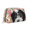 Xsovgoi Bernedoodle Dogs Floral Boho Flowers Leather Makeup Bag Organizer Travel Cosmetic Bag 6.7"X3"X4.3" view 2