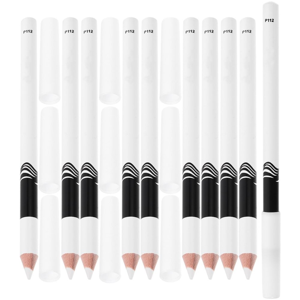 Hemoton 10Pcs White Eyeliner Highlighter Pencil Set Waterproof Multifunctional Eye Makeup Tool for Waterline Eyeshadow Lip Liner Highlight
