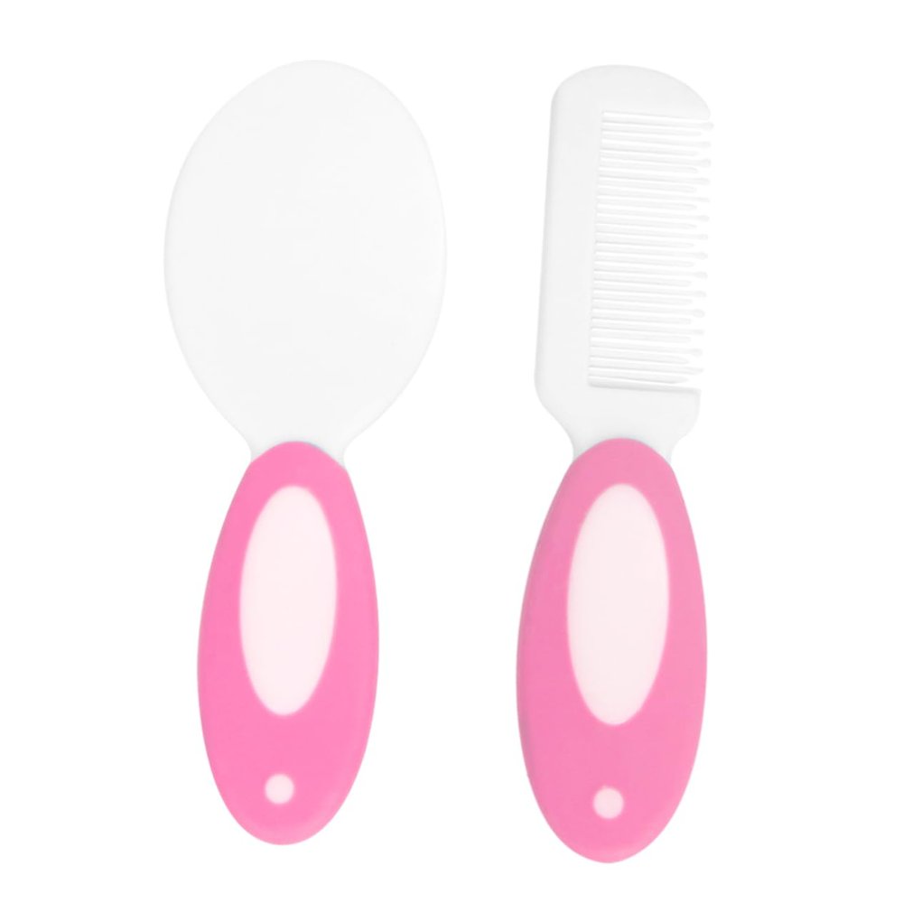 NOLITOY Comfortable Wool Bath Brush Natural Hair Cleaning and Detangling Tool Gentle Skin and Scalp Durable Handle Pink Color