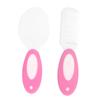 NOLITOY Comfortable Wool Bath Brush Natural Hair Cleaning and Detangling Tool Gentle Skin and Scalp Durable Handle Pink Color view 1