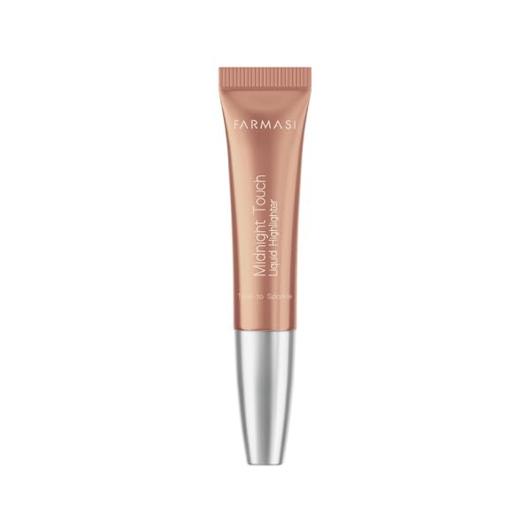 Farmasi Highlighter Midnight Touch - Radiant Glow for Every Skin Tone, 0.41 Fl Oz (Pack of 1), Highlighter(Gold)