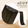 Sunny Clip in Hair Extensions and Wire Hair Extensions Dark Brown Balayage Medium Brown 160G view 2