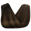 Sunny Clip in Hair Extensions and Wire Hair Extensions Dark Brown Balayage Medium Brown 160G view 4