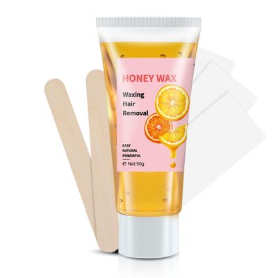 Honey Wax Hair Removal Kit, Sugar Wax for Face Hair Removal Women Sugar Waxing Kit for Women Brazilian Wax for Bikini Hair Removal Sugaring Wax Kit with Strips