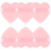 Gjinxi Cottons Powder Puff 6 Pcs Face Powder Puff Heart Makeup Puff Velour Soft Puffs Dry Wet Setting MIni Beauty Tool Reusable Puff With Strap For Setting, Contouring, Eyes, (Pink) view 1