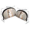Xsovgoi Corgi Dog Shell Shapes Portable Makeup Bag Multi-Function Cosmetic Bag Storage Bag 2pcs view 2